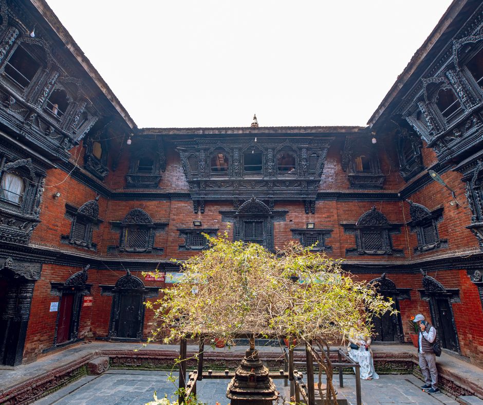 The courtyard of Kumari Ghar, Kathmandu Durbar Square